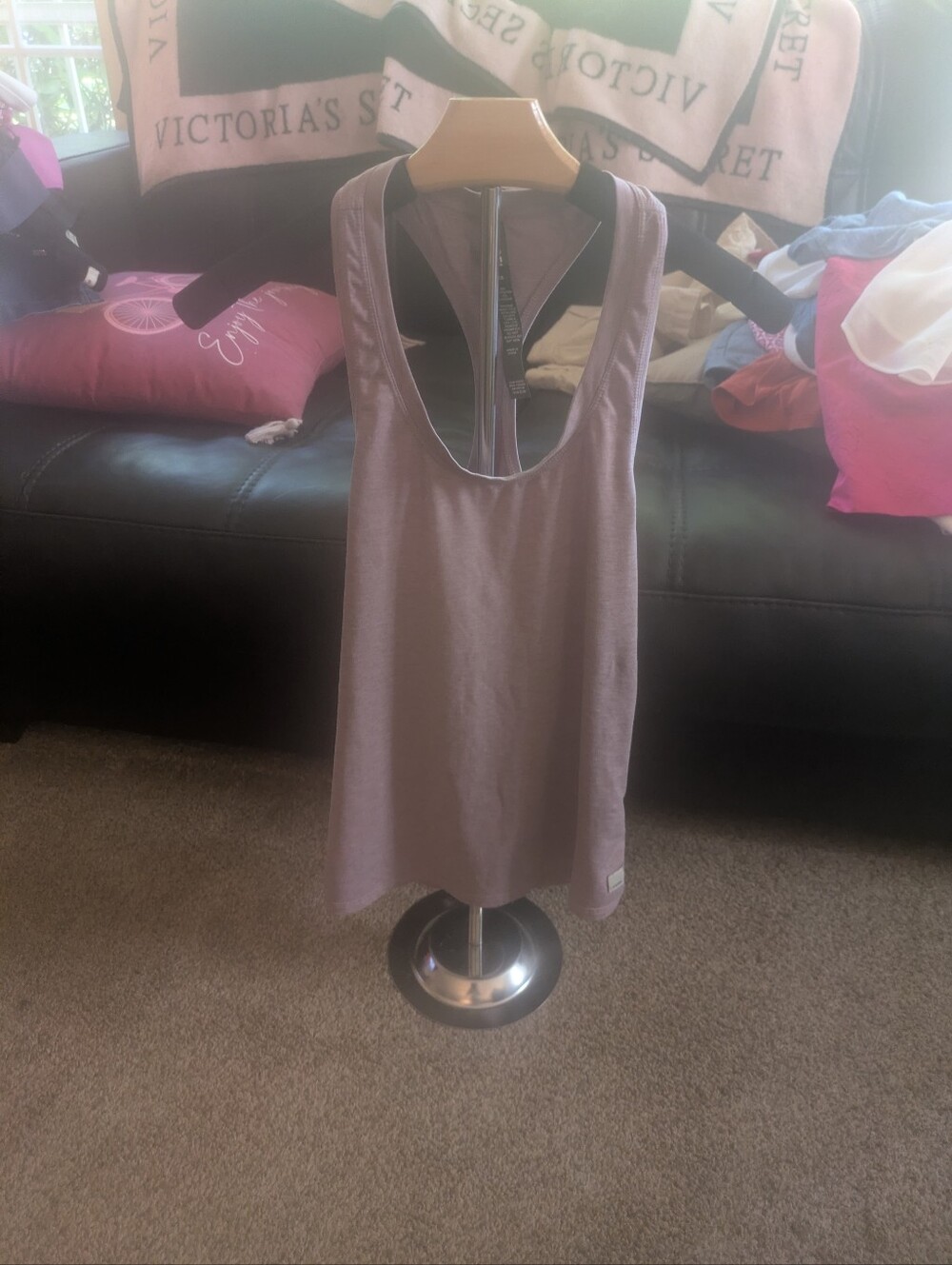 Women's Scoop Racerback Tank Top - Mauve